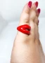 Пръстен червени устни, снимка 5
