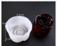 3D Отворена Затворена Роза Силиконов молд форма калъп за фондан шоколад гипс сапун смола декор , снимка 2