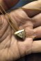 Масивно позлатен сребърен синджир с висулка, снимка 1 - Колиета, медальони, синджири - 33262373