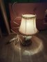 Стара нощна лампа от месинг и порцелан, снимка 1 - Антикварни и старинни предмети - 44015356