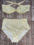 Нов висока талия светло зелен светло резедав бански костюм сет от две части брокат лек блясък , снимка 11