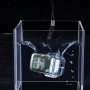 Елегантна прозрачна ветроустойчива и водоустойчива запалка с LED светлинки + Бездимен пепелник, снимка 3