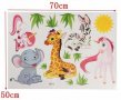 Сладки Зоо животни самозалепващ стикер лепенка апликация за стена мебел , снимка 3