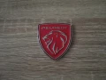 металнa емблема Peugeot червено със сребристо, снимка 1