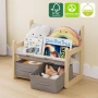 2-етажна детска етажерка чекмеджета Монтесори органайзер книги детска, снимка 3