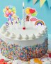 25 бр мече с балони картон топери мъфини кексчета торта рожден ден украса, снимка 3