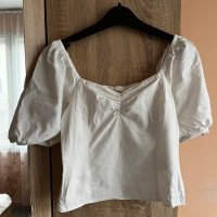 Блузка от ленена смес H&M, снимка 1 - Корсети, бюстиета, топове - 40406503