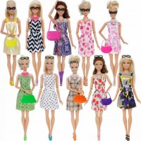 Дрехи облекло облича се рокля Обувки кукли аксесоар за кукла Барби, снимка 4 - Кукли - 36627857