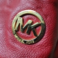 MICHAEL Michael Kors

 естествена кожа червена чанта,ТРИ прегради , снимка 15 - Чанти - 43118730