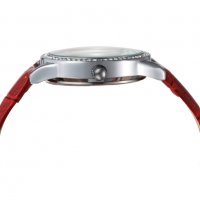 Дамски часовник 056, червен, с кристалчета, снимка 3 - Дамски - 27933112