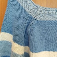 Син пуловер, снимка 3 - Блузи с дълъг ръкав и пуловери - 26663120