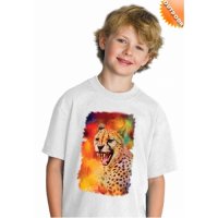леопард соларна тениска-щампа с променящи се цветове, снимка 1 - Детски тениски и потници - 37374931