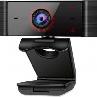 Нова USB Уеб камера за компютър, лаптоп, Mac с микрофон Full HD 2K, снимка 1 - Други - 36939029