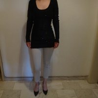 Нова черна плетена блуза Guess 100% оригинална, снимка 7 - Блузи с дълъг ръкав и пуловери - 37080888