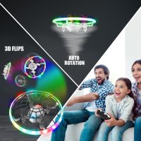 Мини дрон за деца с LED светлина, 3D флип и 3 скоростни режима, снимка 3 - Образователни игри - 43429480