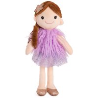 Плюшена мека кукла с рокля, 32 см, микс Код: 011248, снимка 1 - Кукли - 43118532
