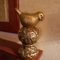 Златно пиленце върху барокова топка–21см, снимка 6 - Декорация за дома - 28291165