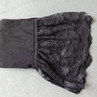 Черни чорапи с дантела, без силикон М/L размер, снимка 5 - Бельо - 44117852