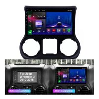 Мултимедия, Двоен дин, за Jeep Wrangler, Андроид, навигация, 2+32GB, плеър, с Android, JEEP Wrangler, снимка 4 - Аксесоари и консумативи - 43581484