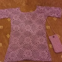 Плетена блуза на една кука р.S, снимка 1 - Блузи с дълъг ръкав и пуловери - 35297108
