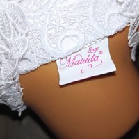 Linge Matilde L-Нова бяла сатенена лятна пижама с бродерия , снимка 9 - Нощници - 40319223