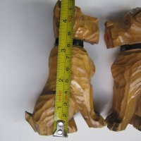 2 бр дървени: куче териер, котка, дърворезба фигура пластика, снимка 9 - Статуетки - 28974865