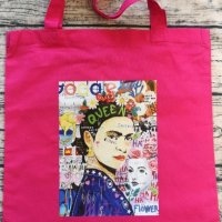 Еко Торба Frida Kahlo / Фрида Кало Арт Дизайн код: bag2, снимка 3 - Чанти - 37169007