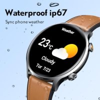 Нов Мъжки Смарт Часовник със Сензорен Екран Съвместим с Android iOS, снимка 7 - Смарт гривни - 43514998