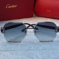 Cartier 2022 прозрачни дамски слънчеви очила Осмоъгълник с камъни, снимка 1 - Слънчеви и диоптрични очила - 38809240