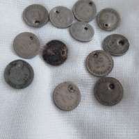 Монети 13 броя 2 и 1/2 пара 1888г .с дупка , снимка 1 - Нумизматика и бонистика - 36482878