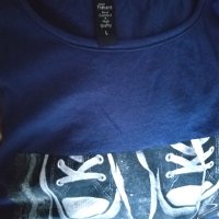 Тениска в синьо, без ръкав, L, снимка 4 - Тениски - 37396430