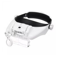 Увеличителна лупа за глава очила LED осветление лампа за часовници зъболекар четене шиене бродиране