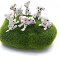 мини Далматинци малки кученца PVC 6 бр фигурки топери за игра и украса торта играчки, снимка 2 - Други - 19016009