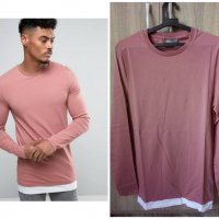 ASOS НОВИ LonglineT-Shirt-Цветна мъжка блуза