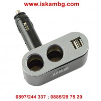 Двоен разклонител за автомобилна запалка с 2бр. USB - 01002, снимка 5 - Аксесоари и консумативи - 26969844
