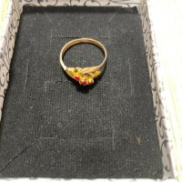 Руски златен пръстен с рубини, снимка 3 - Пръстени - 43707988