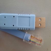 Cisco сериен конзолен кабел USB-RJ45, Сonsole cable, снимка 2 - Друга електроника - 38528882