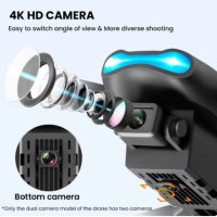 Сгъваем мини дрон E99 PRO K3 с двойна 4K камера, снимка 11 - Дронове и аксесоари - 43730936