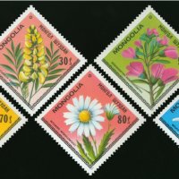  Сет 7 марки Цветята на Монголия,Монголия, 1979, ново, минт, снимка 1 - Филателия - 27982678