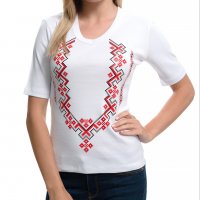 Нова дамска блуза с трансферен печат Шевица, България, Етно мотив, снимка 1 - Тениски - 28013549