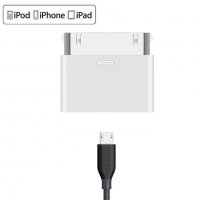 Преходник ot MicroUSB към Iphone 4, снимка 1 - USB кабели - 27585465