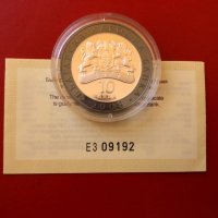 Българска сребърна монета 10 лева 2008 Николай Гяуров, снимка 5 - Нумизматика и бонистика - 35649228