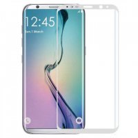 Стъклен протектор за Samsung Galaxy S8+  S8 Plus G955 FullFace Бял White скрийн протектор, снимка 1 - Фолия, протектори - 19503649