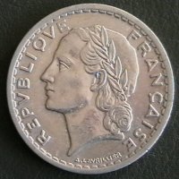 5 франка 1946 В, Франция, снимка 1 - Нумизматика и бонистика - 28433996