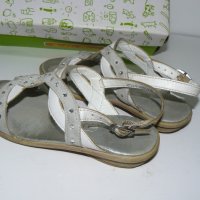 Bobbi Shoes сандали сиво/бяло кожа – 27 номер, снимка 5 - Детски сандали и чехли - 28723341
