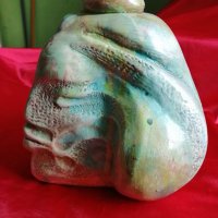 Уникална Авторска Керамика Глава ,Лице, снимка 3 - Антикварни и старинни предмети - 34593216