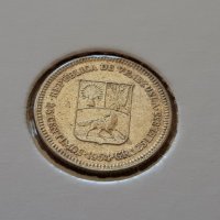 25 сентимос 1954 ВЕНЕЦУЕЛА сребърна монета ОТЛИЧНО състояние, снимка 1 - Нумизматика и бонистика - 39233130