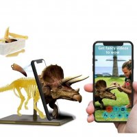 Образователен комплект с приложение за виртуална реалност AR Dino World - Трицератопс, снимка 2 - Образователни игри - 39763494
