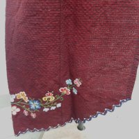 Автентична червена вълнена престилка, част от носия(16.3), снимка 8 - Антикварни и старинни предмети - 43689155