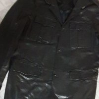 Черно мъжко яке от мека естествена кожа  марка Joop  в отлично състояние-220лв , снимка 1 - Якета - 39641275